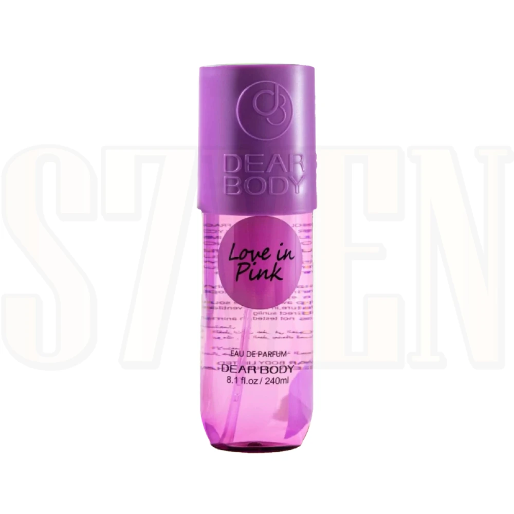 Colônia Fragrance Mist Dear Body Love in Pink Eua de Parfum 240ml