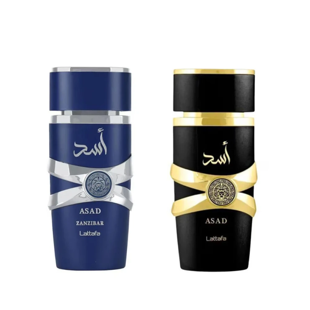 Kit Perfume Lattafa Asad + Lattafa Asad Zanzibar Eua de Parfum Masculino 100ml