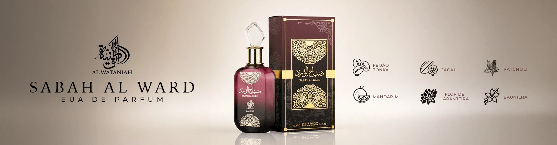 Perfume Al Wataniah Sabah Al Ward | Perfume Árabe no Paraguai